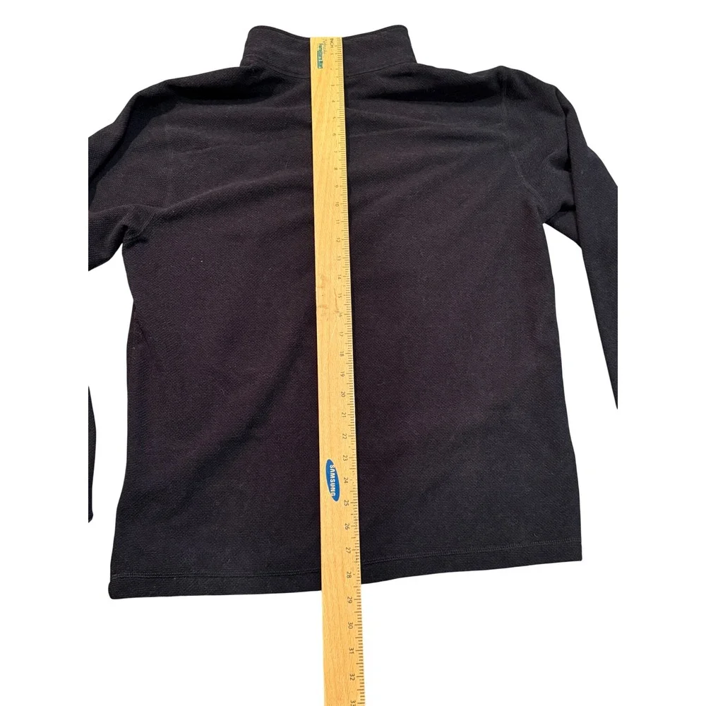 The North Face Mens Black Quarter Zip Fleece Pullover Jacket Large L‎ Mock Neck